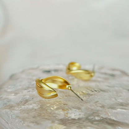 Emma Matte Gold Hoops