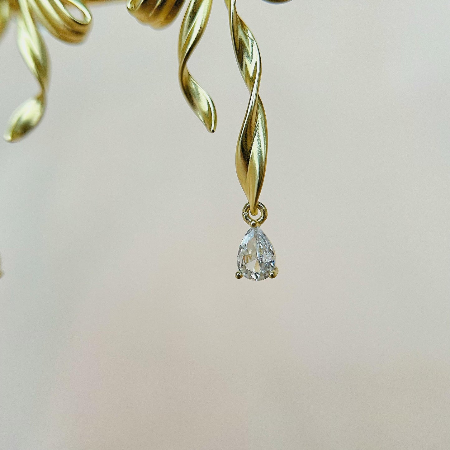 Sugar Ballet Bow Gold Earrings