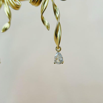 Sugar Ballet Bow Gold Earrings